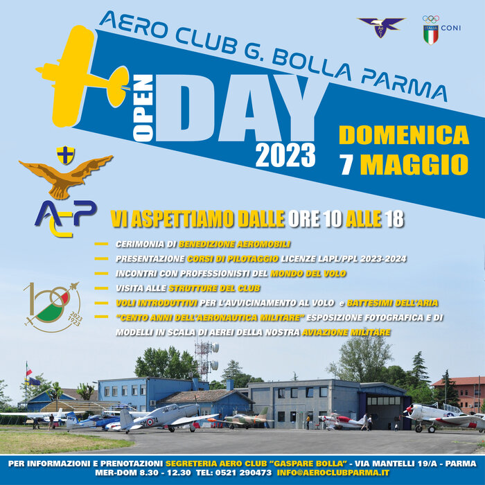 Open Day Aeroclub Parma 7 maggio 2023